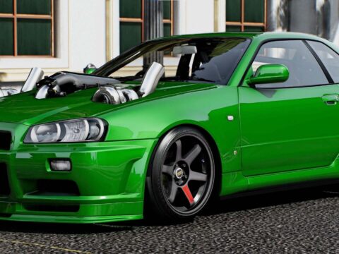 Nissan R34 Skyline with LSX 454 Twin Turbo Swap