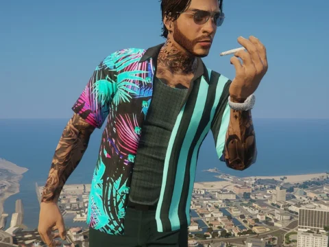 Open Hawaiian shirt retexture