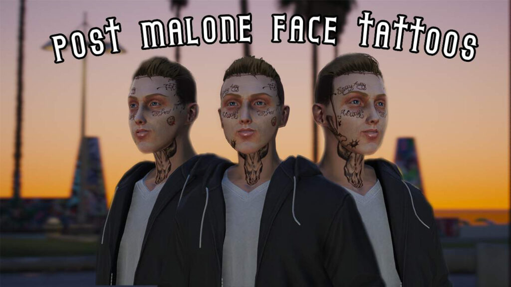 Post Malone Face Tattoos / Premade / MP Male V1.0