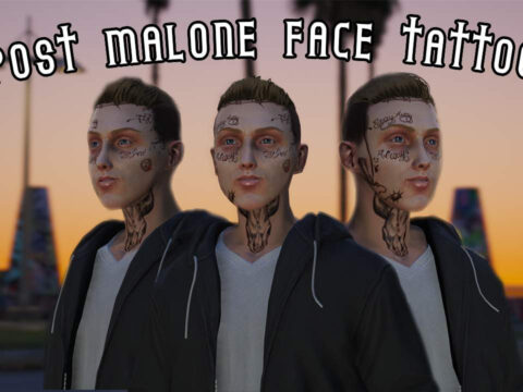 Post Malone Face Tattoos / Premade / MP Male V1.0