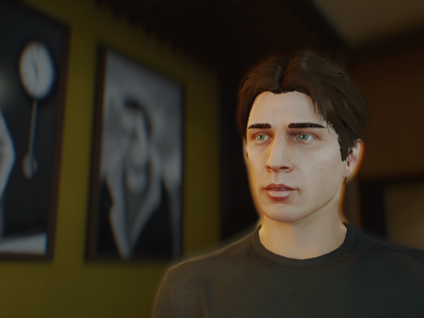 Thick Middle Parted Hair [MP Male]