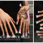 french tip duck nails for MP female