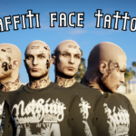 ACAB Graffiti Themed Face + Neck Tattoos / MP Male /Female / SP