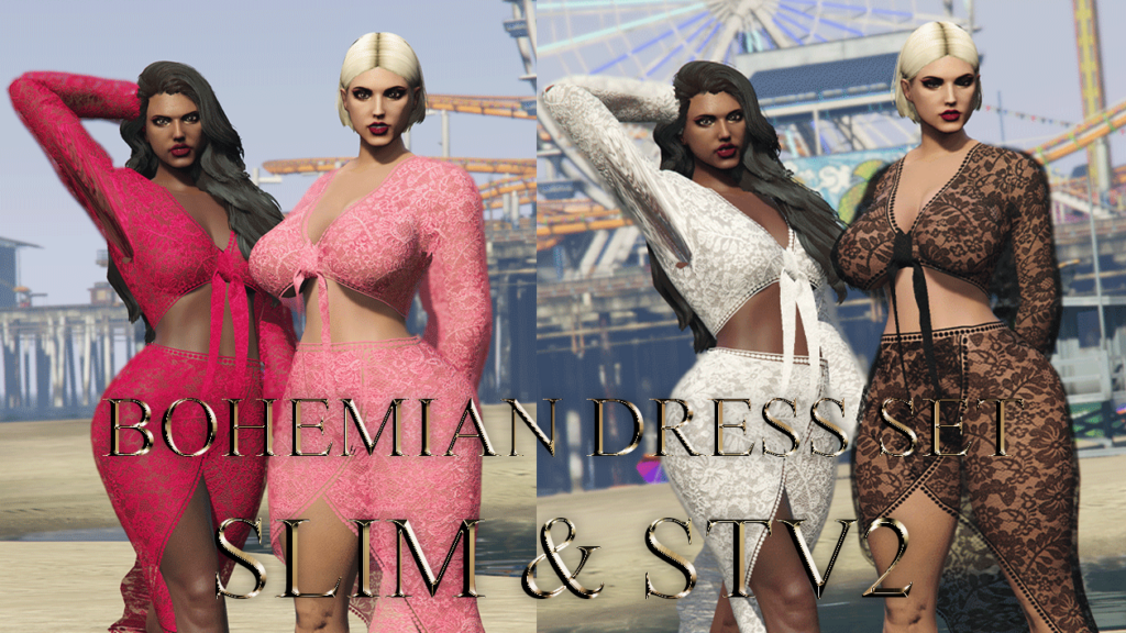 Bohemian Dress Set For MPFemale (Slim Body and STV2) V1.0