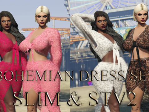 Bohemian Dress Set For MPFemale (Slim Body and STV2) V1.0