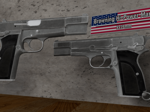 Browning Hi-Power Mark III [Animated]