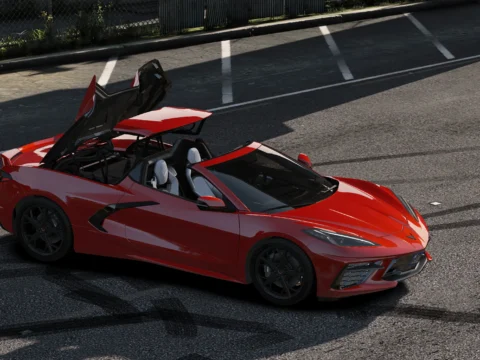 Chevrolet Corvette Convertible 2020 [Animate roof I add-on] V1.0a