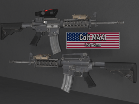 Colt M4A1 [Animated, 4 Versions]