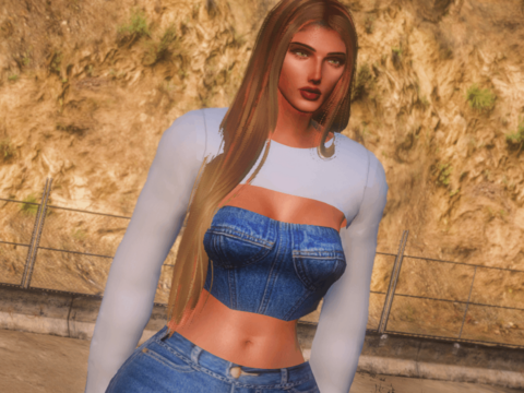 Denim Top