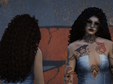 Long Curly Hair