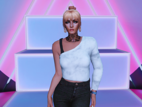 One shoulder top for MP Female