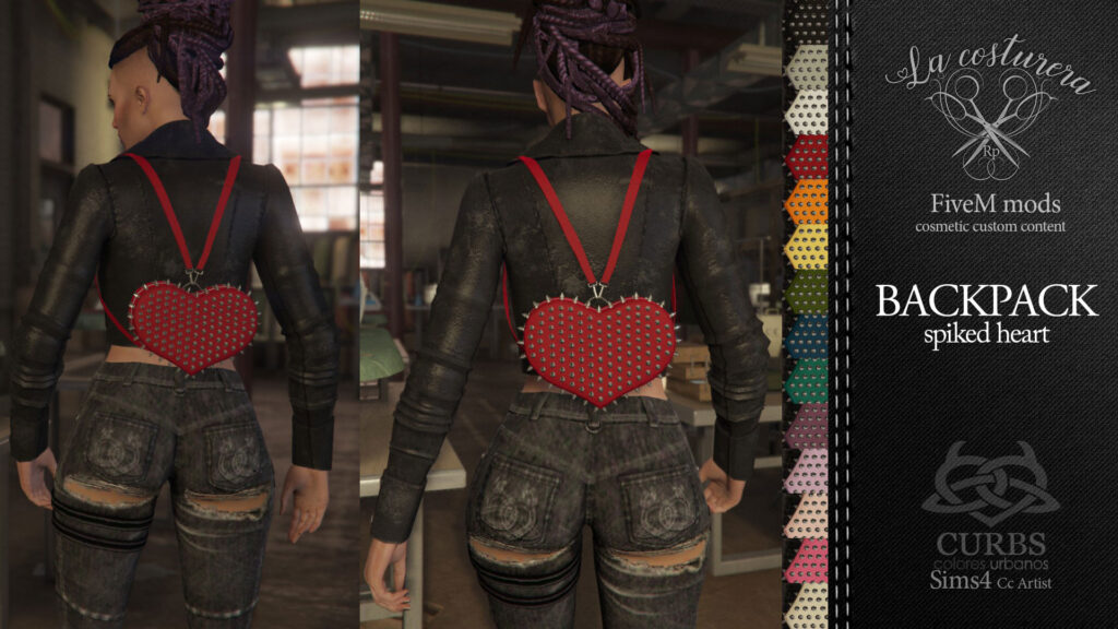 Spiked Heart Backpack