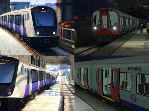 TFL TRAIN PACK - LONDON UNDERGROUND S STOCK - CROSSRAIL ELIZABETH LINE CLASS 345 V1.0 [OIV] [REPLACE]