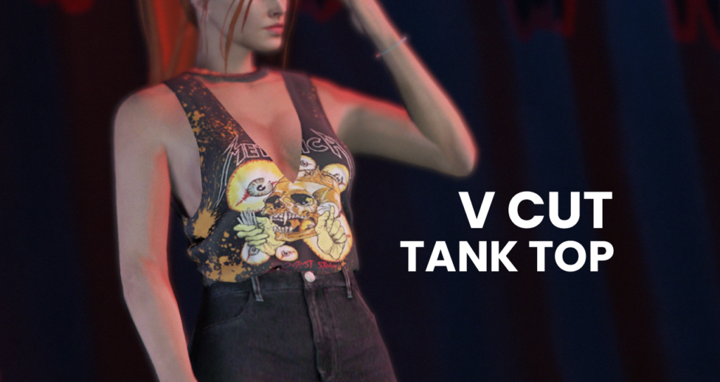 V Cut Tank Top for MP Female 1.0