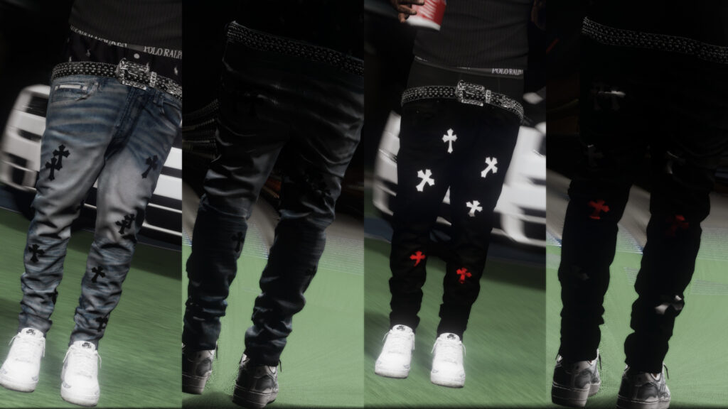 Chrome Hearts Sagged Jeans For Franklin & Mp male 1.0