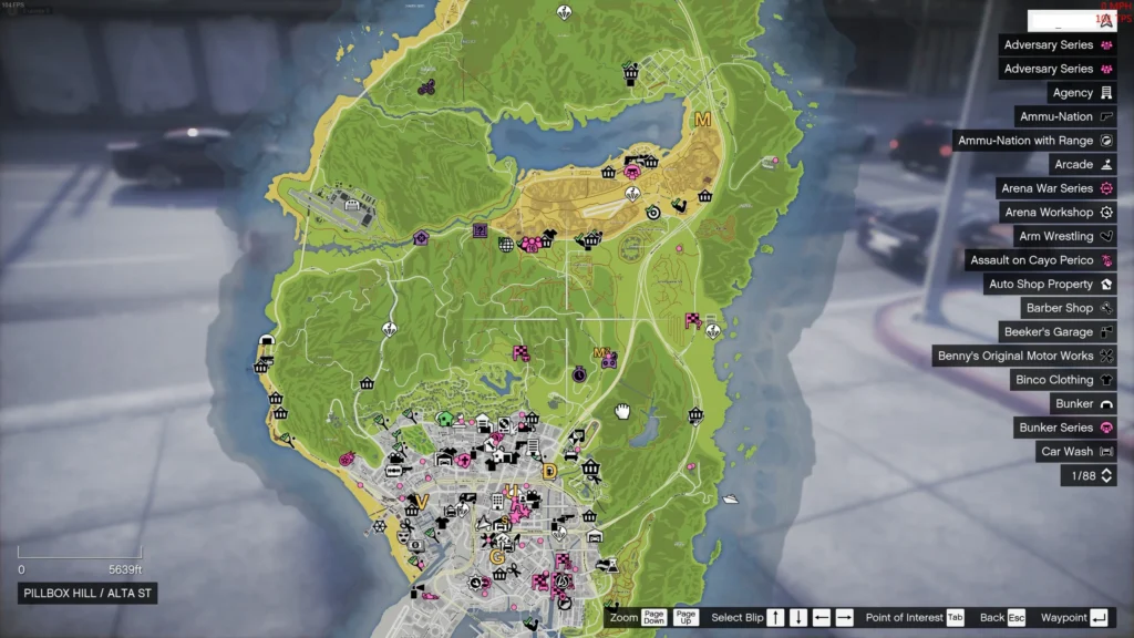 Colored Map and Mini Map for GTA 1.69 update 1.1