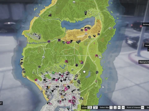 Colored Map and Mini Map for GTA 1.69 update 1.1