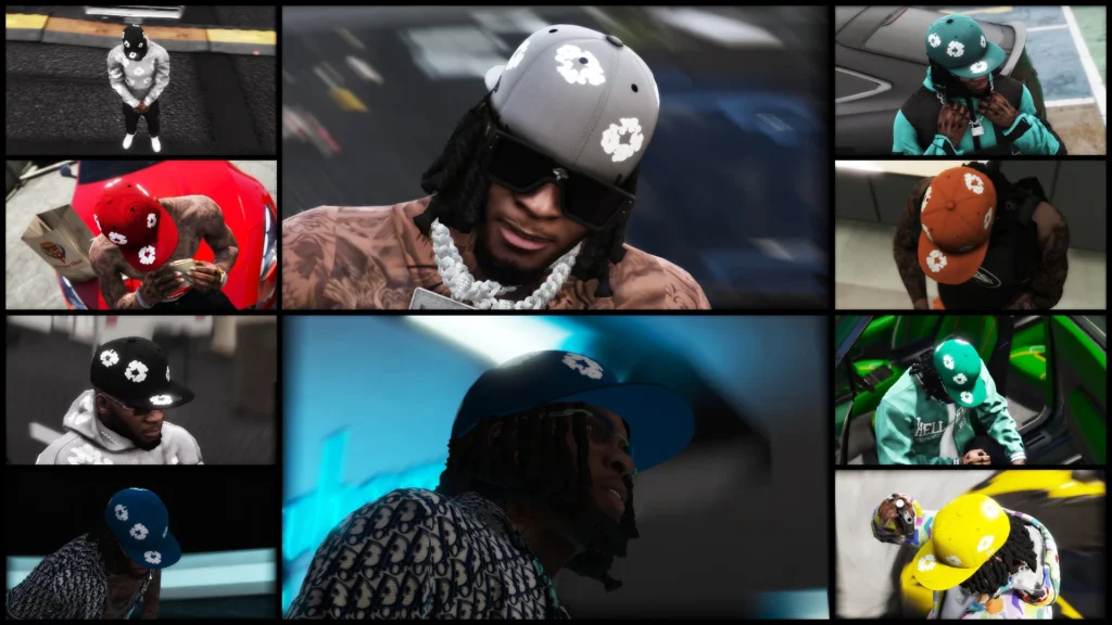 Denim Tears Cap with Dreads For Franklin