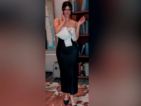 Dress with a bow MP Female 1.0