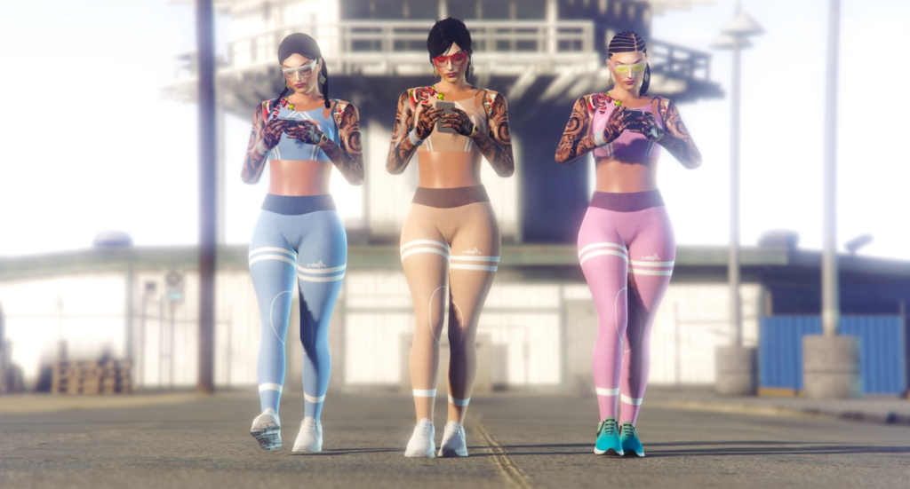 Gymnastic High Waisted Leggings Outfit Full Body Mod Mp Female