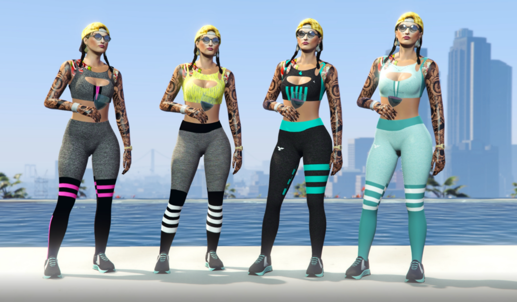 Gymnastic High Waisted Leggings Outfit Full Body Mod Mp Female2