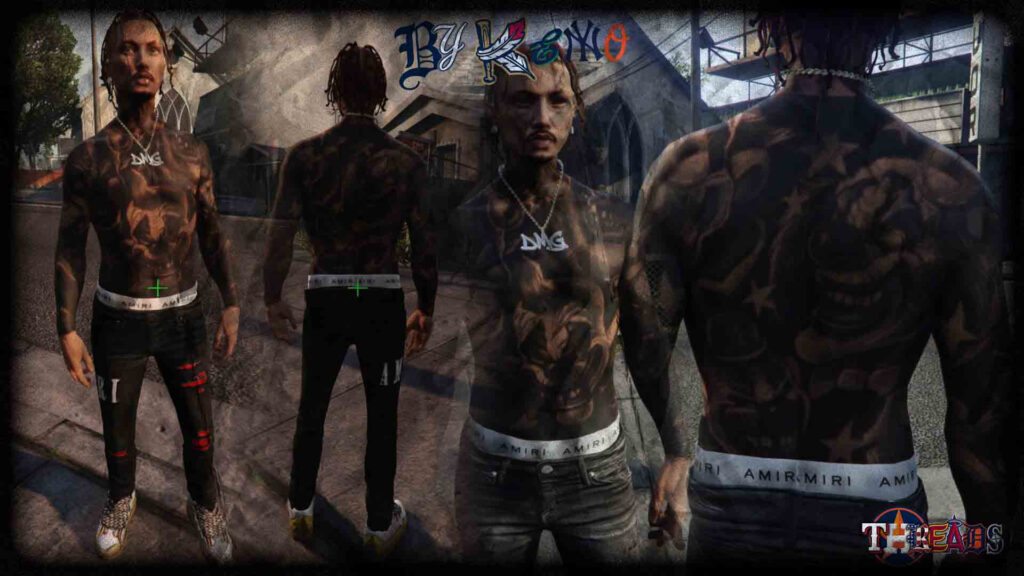 Male 1C Body Skin Tattoo
