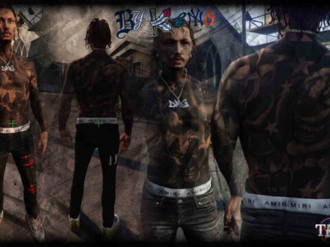 Male 1C Body Skin Tattoo