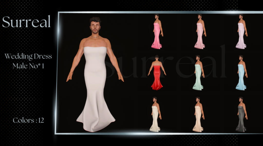 Male Wedding Dress for MP Male