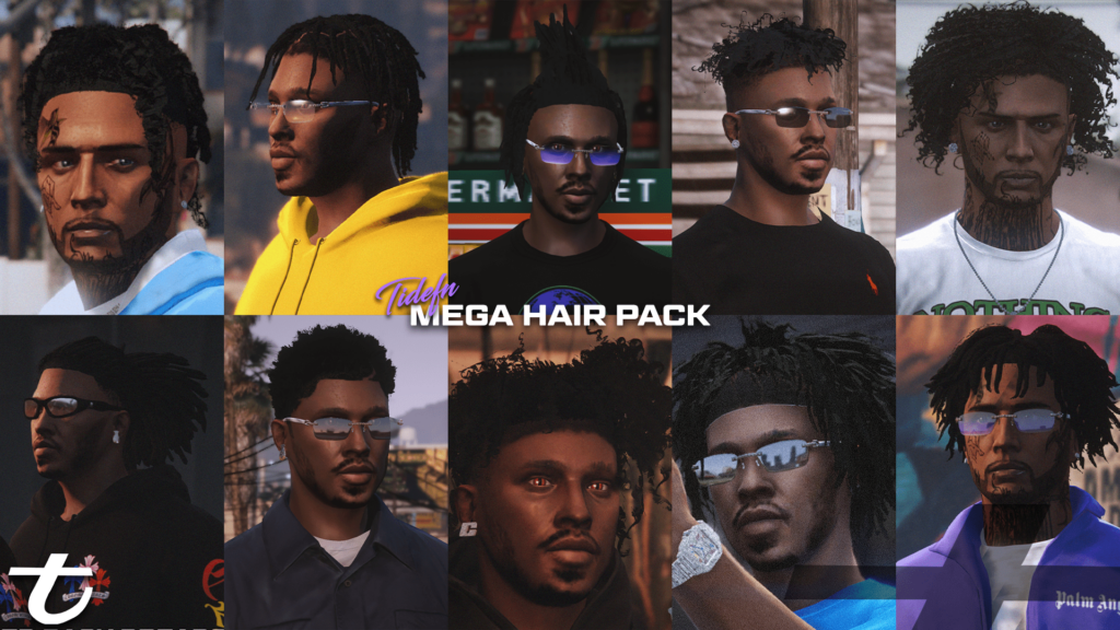 Mega Hair Pack For MP Male 1.0