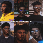 Mega Hair Pack For MP Male 1.0