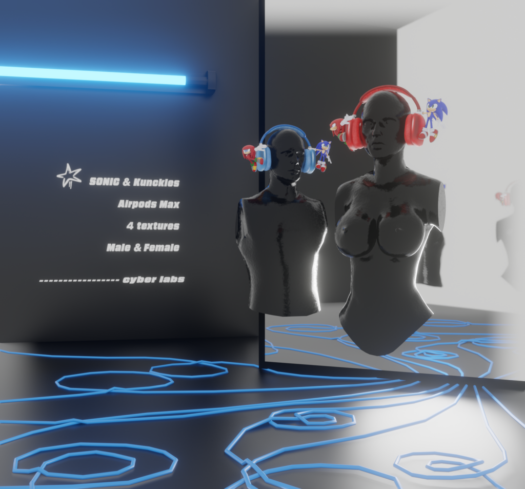 Sonic & Kunckles Airpods Max for MP Male & Female 1.0