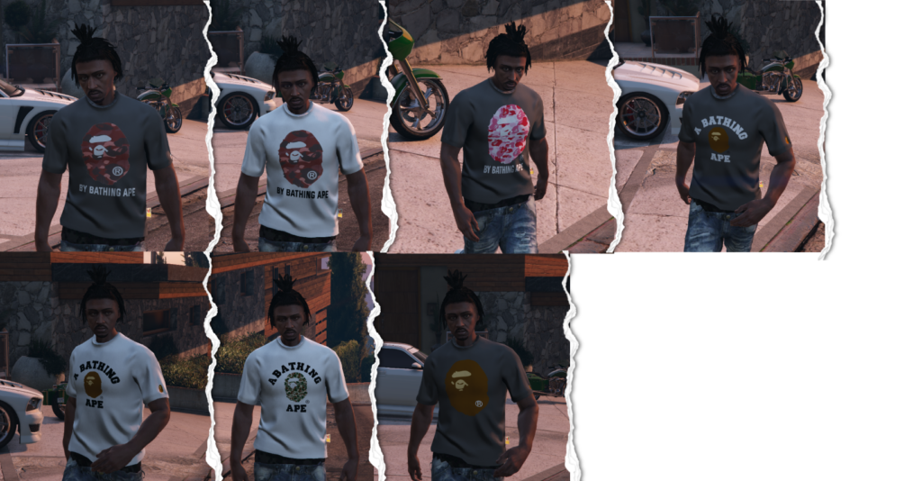 Bape T-shirt pack for MP Male 1.0
