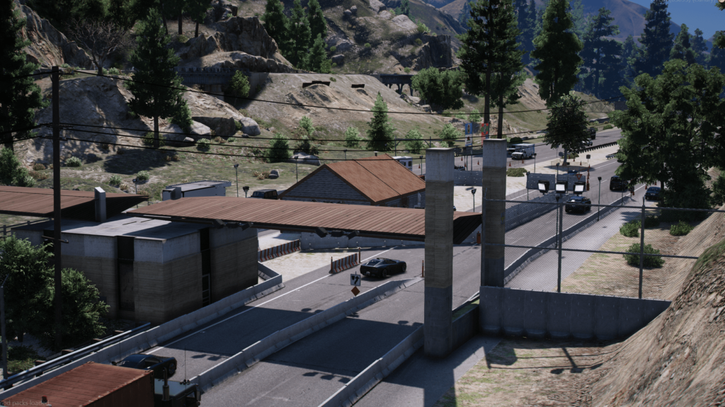 Borderpatrol Checkpoint with station