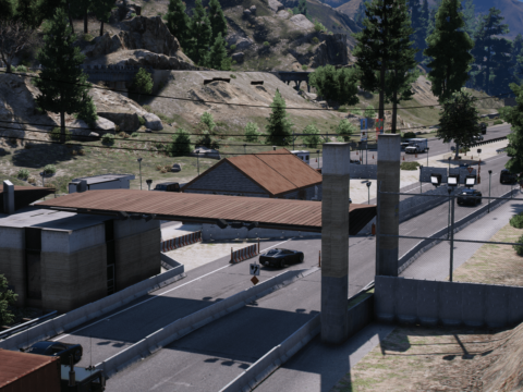 Borderpatrol Checkpoint with station