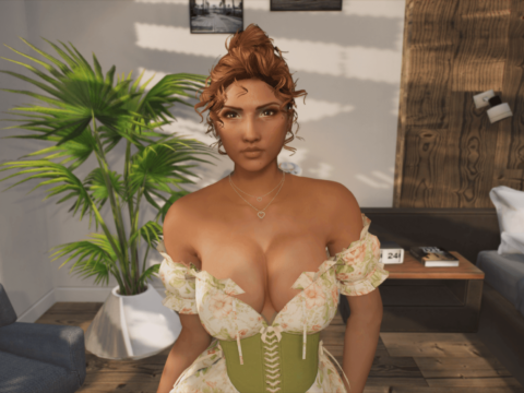 Curly Bun Hair for MP Female 1.0