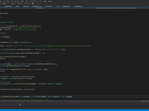 Generate working C# code while in game V1.0