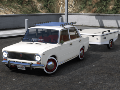 1972 LADA 2101 "Classic" + Trailer [Add-On | Extras | Template] V1.0
