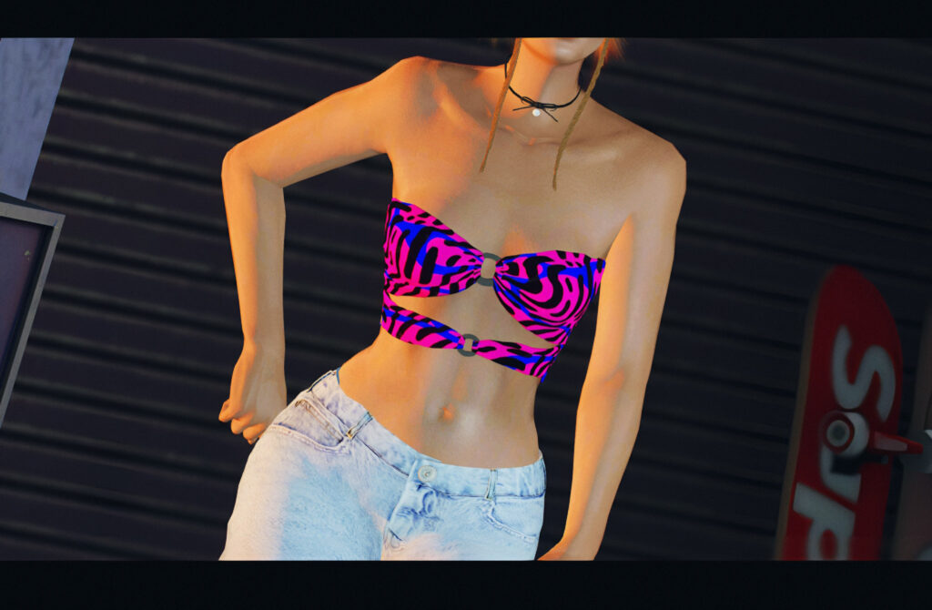 Bunched Tube Top for MP Female 1.0