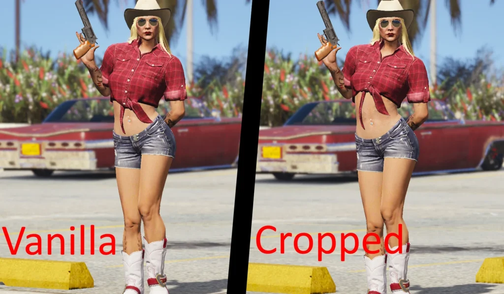 Cowgirl shirt cropped up - MP Female 1.0