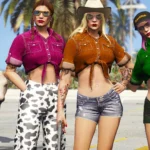 Cowgirl shirt cropped up - MP Female 1.02