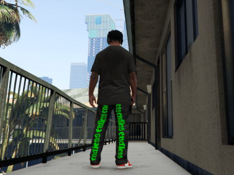 Endless Denim x VLONE Black Leather Pants 2.0