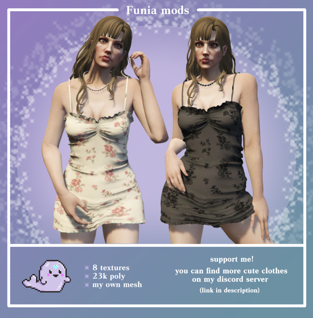 Floral dress for MP Female 1.0