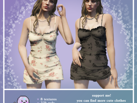 Floral dress for MP Female 1.0