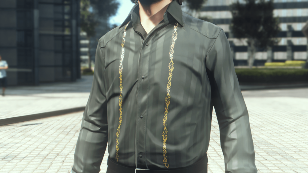 Gold Accent Shiny Tucked Shirts for MP Male V1.0