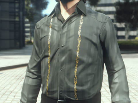 Gold Accent Shiny Tucked Shirts for MP Male V1.0