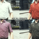 Gold Accent Shiny Tucked Shirts for MP Male V1.0