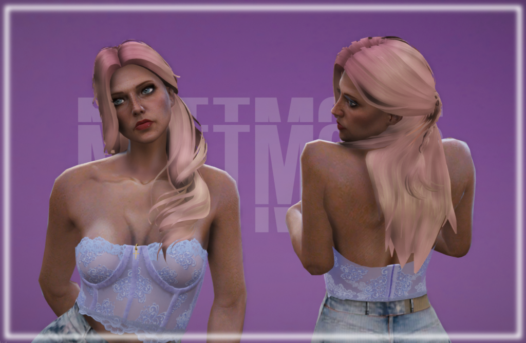 Romantic hair with short braid for MP Female