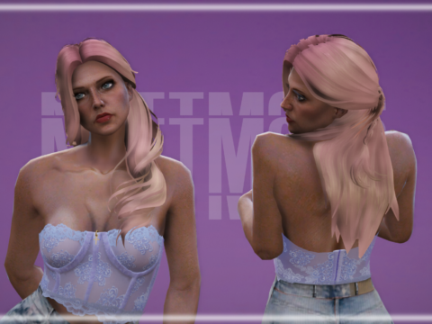 Romantic hair with short braid for MP Female
