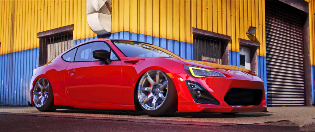 Subaru BRZ with Toy Stationed