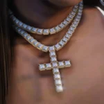 Tennis Cross Double Necklace for MP Female 1.04
